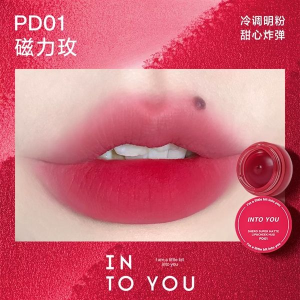 Son Kem Lì INTO YOU Shero Super Matte Lip & Cheek Mud PD01