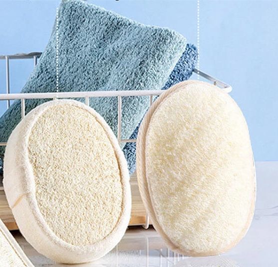 Bông tắm cơ mướp tự nhiên không tẩy trắng loại dày tạo bọt tốt