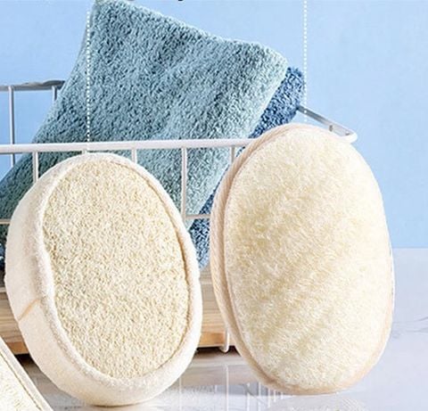 Bông tắm cơ mướp tự nhiên không tẩy trắng loại dày tạo bọt tốt
