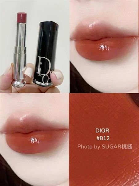 SON DIOR ADDICT HYDRATING SHINE LIPSTICK #812-đỏ đất minisize 1,6g full box