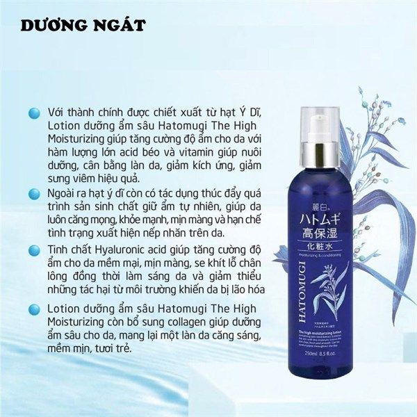 Nước hoa hồng dưỡng ẩm dạng xịt hatomugi hight moisturing