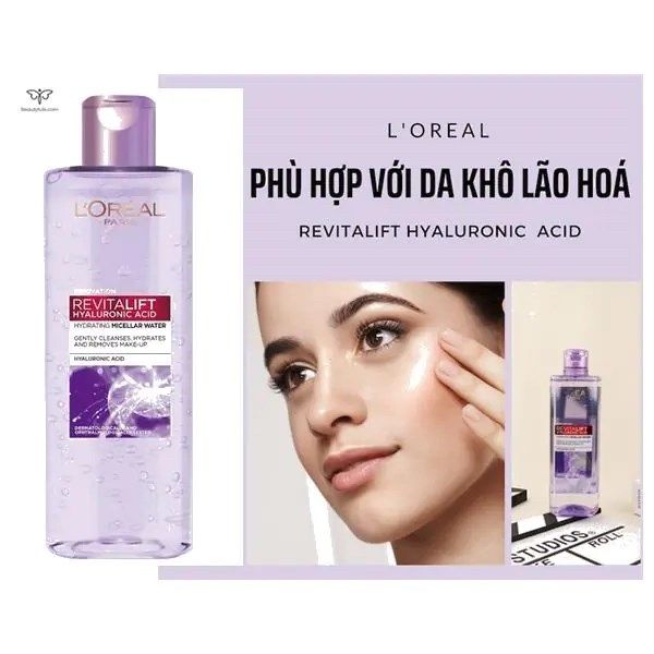 Nước Tẩy Trang Làm Sạch Và Siêu Cấp Ẩm L'oreal Revitalift Hyaluronic Acid Hydrating Micellar Water