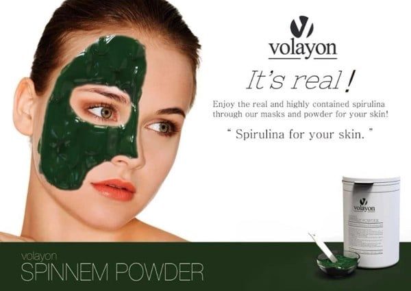 MẶT NẠ TẢO XOẮN DẠNG BỘT VOLAYON SPINNEM POWDER 500G (HŨ)