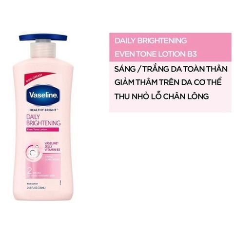 dưỡng thể chống nắng giúp da trắng hồng VASELINE HEALTHY WHITE UV lightenning 725ml mẫu mới 725ml