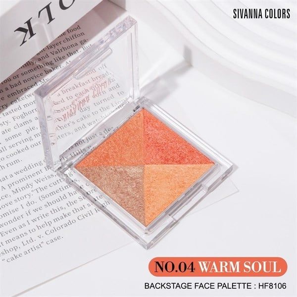 Phấn má SIVANA backstage face palette 4màu tích hợp