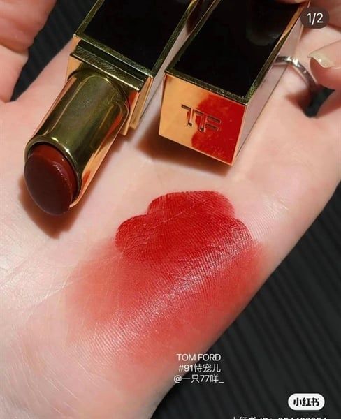 SON TOMFORD LIP COLOR SATIN MATTE- 91 lucky star đỏ cam
