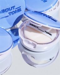 Phấn phủ thuần chay About Tone air fit powder pact #xanh