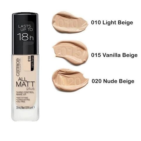 Kem nền Catric all matte shine control 18H 010