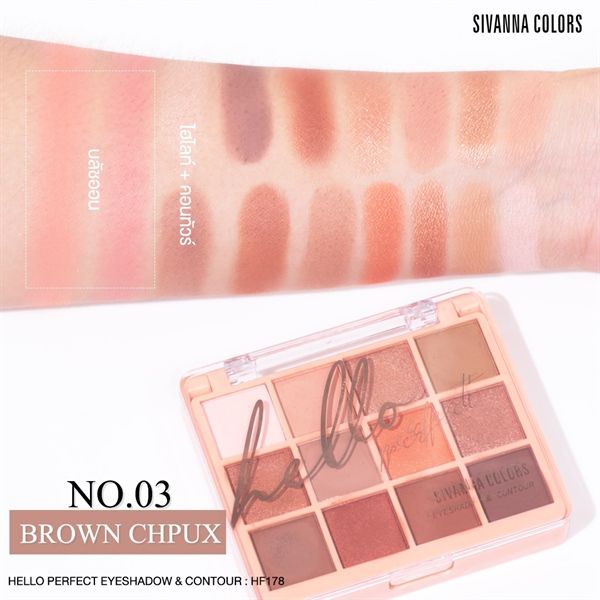 Bảng phấn mắt má 2 tầng SIVANNA colors hello perfect #03