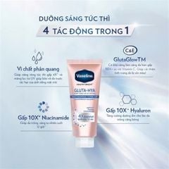 Dưỡng thể nâng tone Vaseline Healthy Bright Gluta-Hya Body Tone-Up UV Lotion 4X 330ml