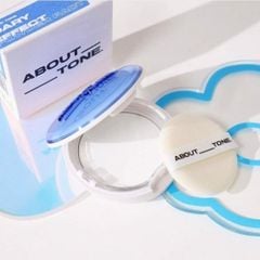 Phấn phủ thuần chay About Tone air fit powder pact #xanh