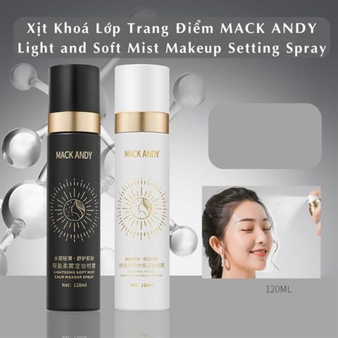 Xịt Khóa make up MACK ANDY Light and Soft Setting Spray 120ml-bright