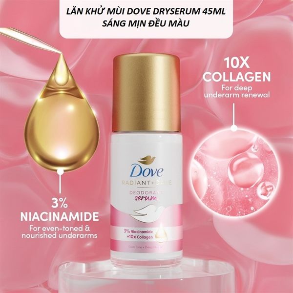 lăn khử Mùi Dove serum Giúp Da Sáng Mịn Đều Màu 40ml