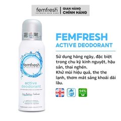 Xịt Thơm Vùng Kín Femfresh Freshness Deodorant Spray 125ml #xanh