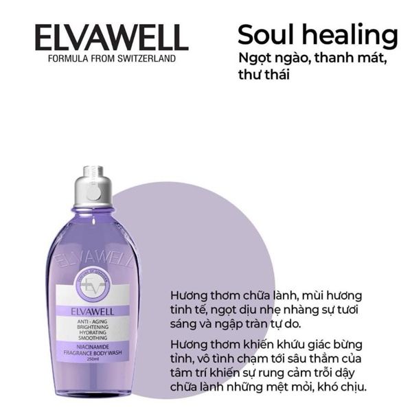 Sữa tắm nước hoa Elvawell from switzerland body wash 250ml