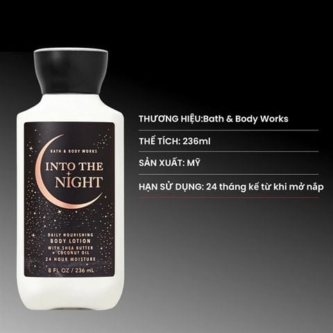 dưỡng thể body Bath & Body Works Into The Night mềm mịn và thơm quyến rũ 236ml