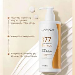 Dưỡng thể trắng da body Lucenbase 377 Niacinamide +retinol essence lotion