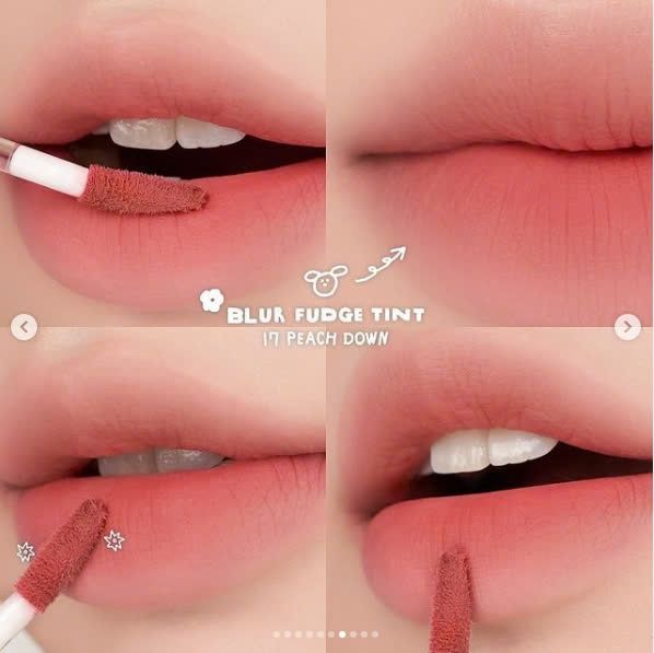 Son Kem Lì Romand Blur Fudge Tint x Inapsquare Black Spectrum Collection #17 Peach Down (Màu Cam Đào) 5g