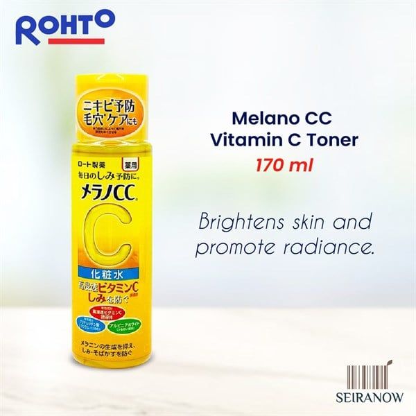 Nước hoa hồng dưỡng trắng da cc melano rohto 170ml