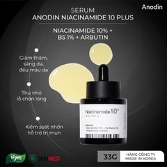 serum sáng da mờ thâm Anodin niacinamide 10+