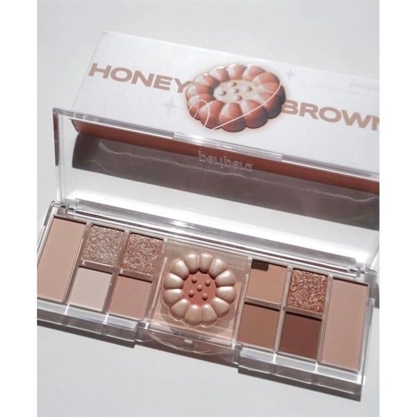 Bảng Phấn Mắt trái tim Peripera All Take Mood Like Palette #03-honey brown