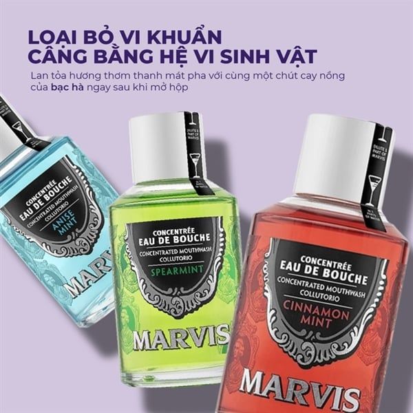 Nước súc miệng Marvis Strong Mint MouthWash 120ml
