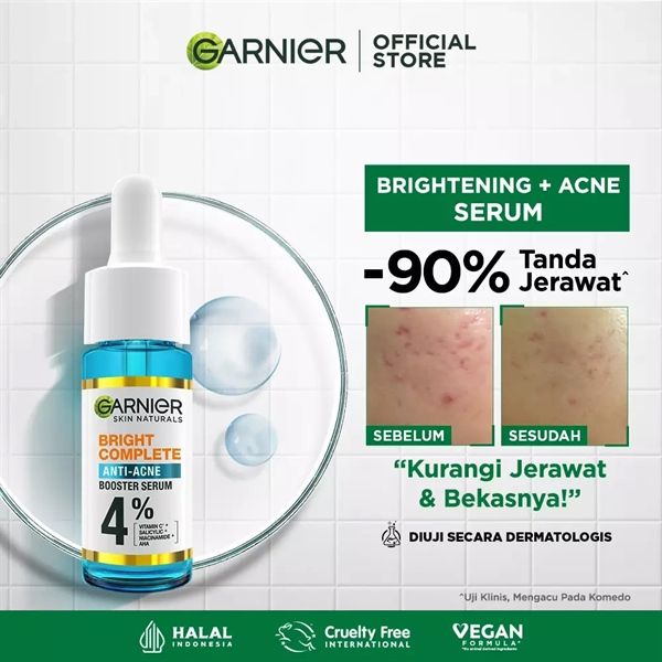 Serum Garnier Giảm Mụn Mờ Thâm Cho Da Dầu, Mụn 30ml