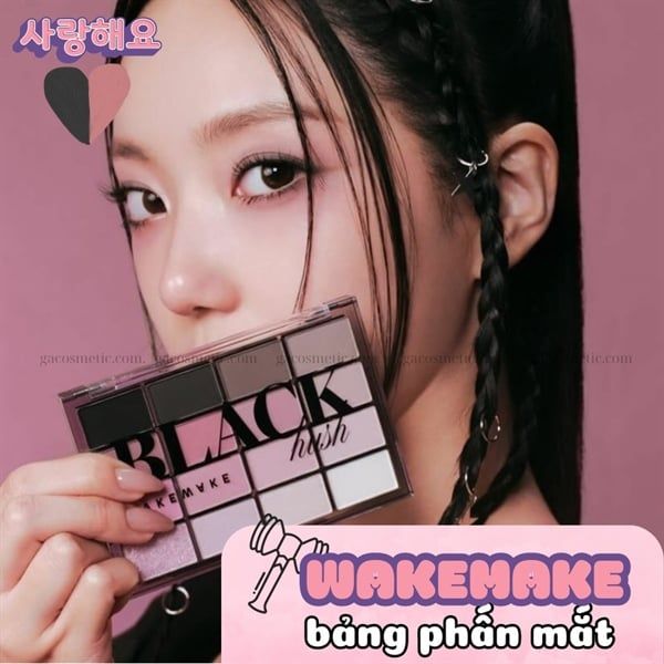 BẢNG MẮT WAKEMAKE SOFT BLURRING EYE 16Ô- #16 BLACK HUSH