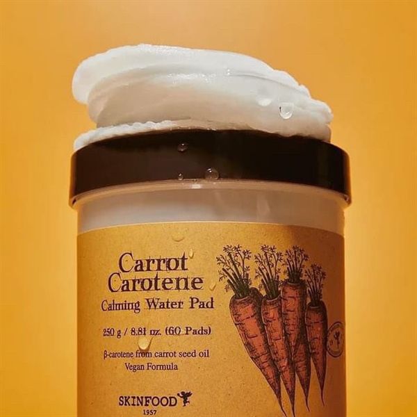 Toner Pad SKINFOOD Carrot Carotene Calming Water Pad 250g (60 miếng)