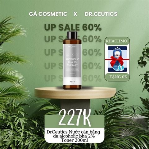 DrCeutics Nước cân bằng da alcoholic bha 2% Toner 200ml