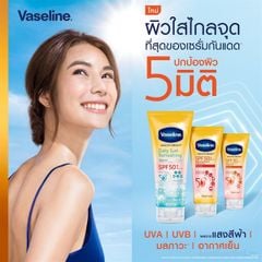 Dưỡng Thể Chống Nắng & Dưỡng Sáng Da Toàn Thân Vaseline Healthy Bright mẫu mới 50X 320ml