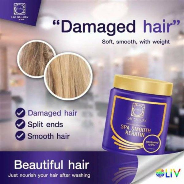 Kem ủ tóc Lae Sa Luay SPA Smooth Keratin 250ml Thái Lan