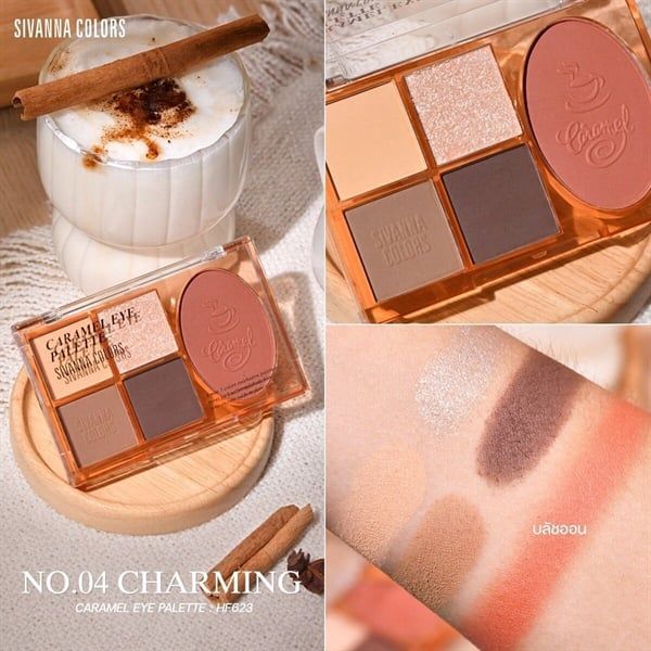 Phấn mắt 5 ô Sivanna Colors Caramel #04 Thái lan