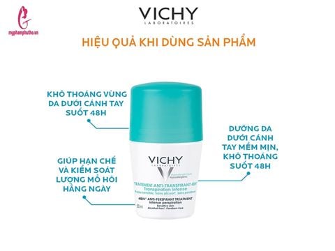 LĂN KHỬ MÙI KIỀM MỒ HÔI VÀ KHỬ MÙI CƠ THỂ HIỆU QUẢ VICHY