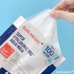 Mặt nạ Sur.medic super hyaluronic 100 aqua mask cấp nước cấp tốc