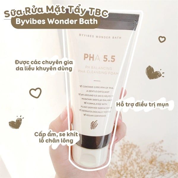 Sữa rửa mặt Ph5.5 byvibes wonder bath cân bằng dịu nhẹ cho mọi loại da