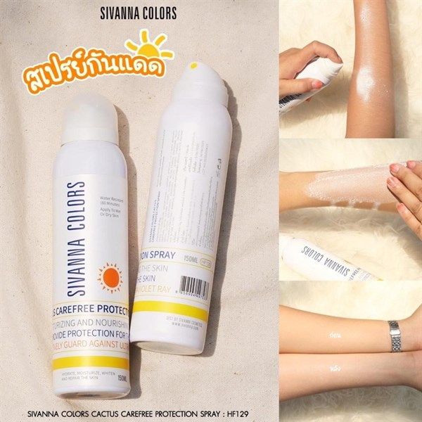 Chống nắng xịt Sivanna Colors nâng tone kh bết rít -xương rồng