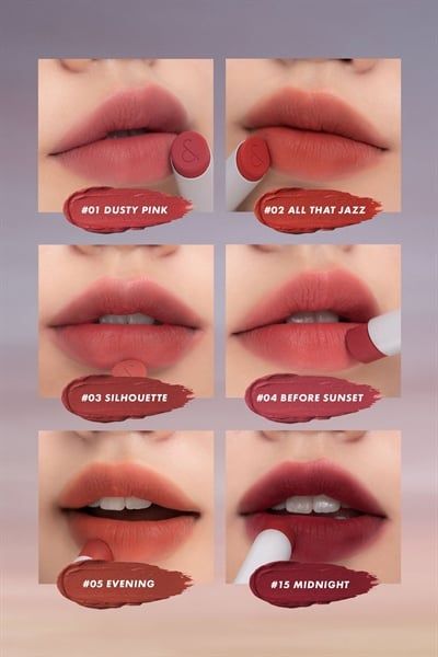 Son Romand New Zero Matte Lipstick 03 Sihouette Đỏ Hồng Đất