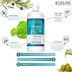 Nước Tẩy Trang Eveline Hyaluronic Clinic B5 500ml