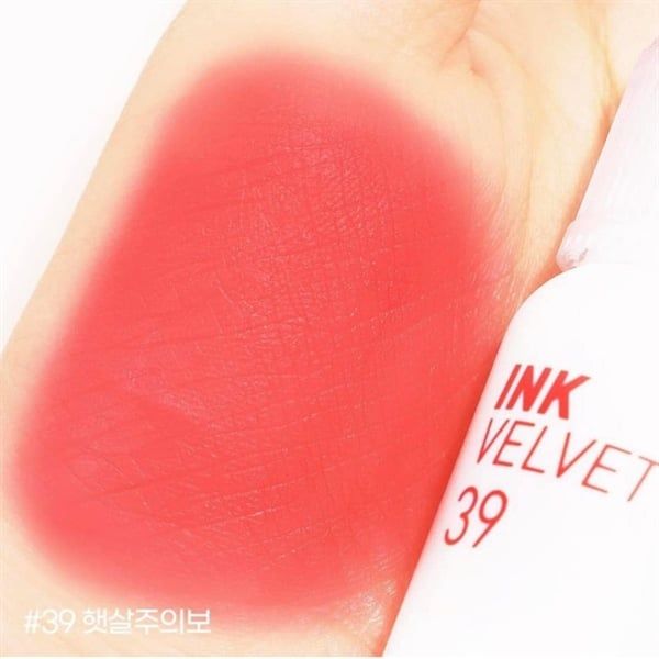 Son Kem Lì Peripera Ink Velvet #39 Sunny Orange-đỏ Cam