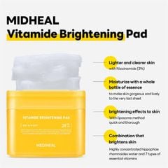 Toner Pad Mediheal làm sáng và đều màu da vitamide brightening Blemish Pad 100 Miếng
