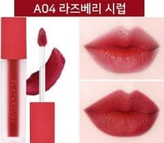 SON kem lì BLACK ROUGE VELVET LIP TINT A04-đỏ cherry