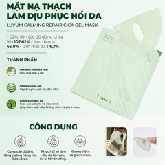 Mặt Nạ Thạch LUVUM calming repair cica gel mask Căng Bóng và Phục Hồi