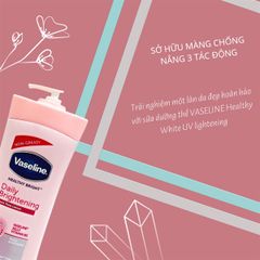 dưỡng thể chống nắng giúp da trắng hồng VASELINE HEALTHY WHITE UV lightenning 725ml mẫu mới 725ml