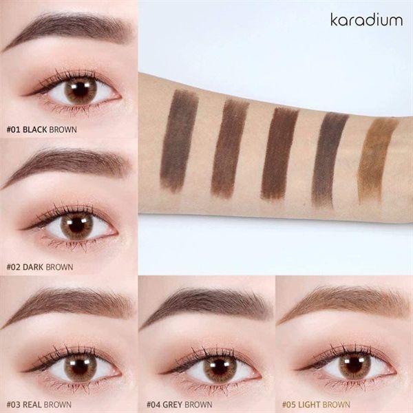 Chì Kẻ Mày 2 đầu Karadium - 03 Real Brown