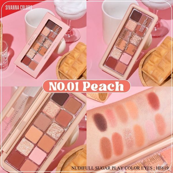 Bảng phấn mắt 10ô Sivanna color nudiful sugar play color eyes