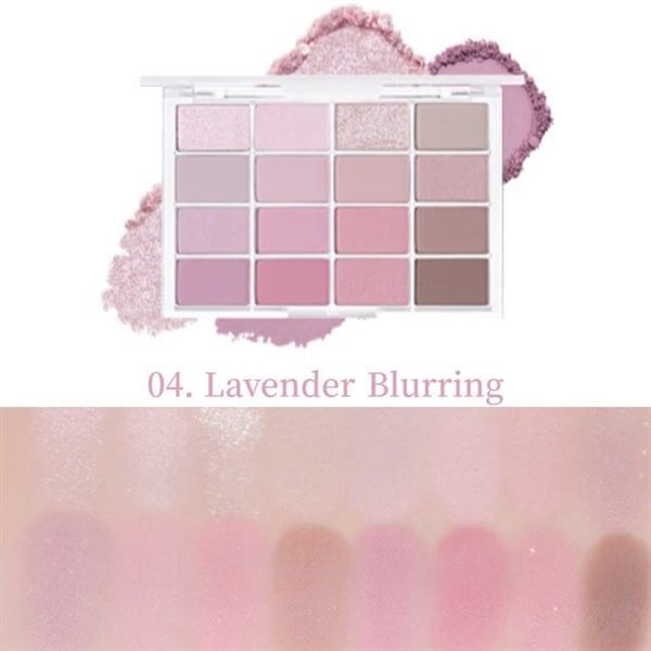 Bảng mắt wakemake soft blurring eye palette #04 Lavender Blurring