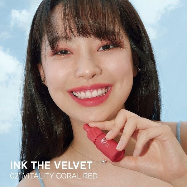 Son kem lì peripera ink velvet #21-đỏ hồng