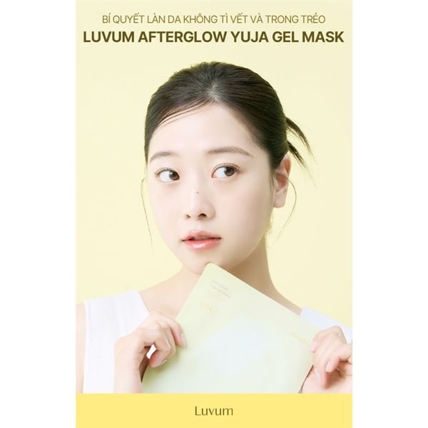 Mặt Nạ Thạch LUVUM afterglow yuja gel mask dưỡng trắng