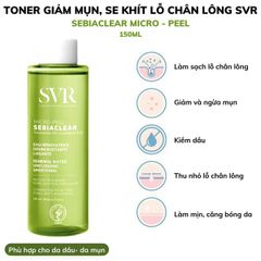 Toner SVR Sebiaclear Dành Cho Da Dầu, Mụn 150ml